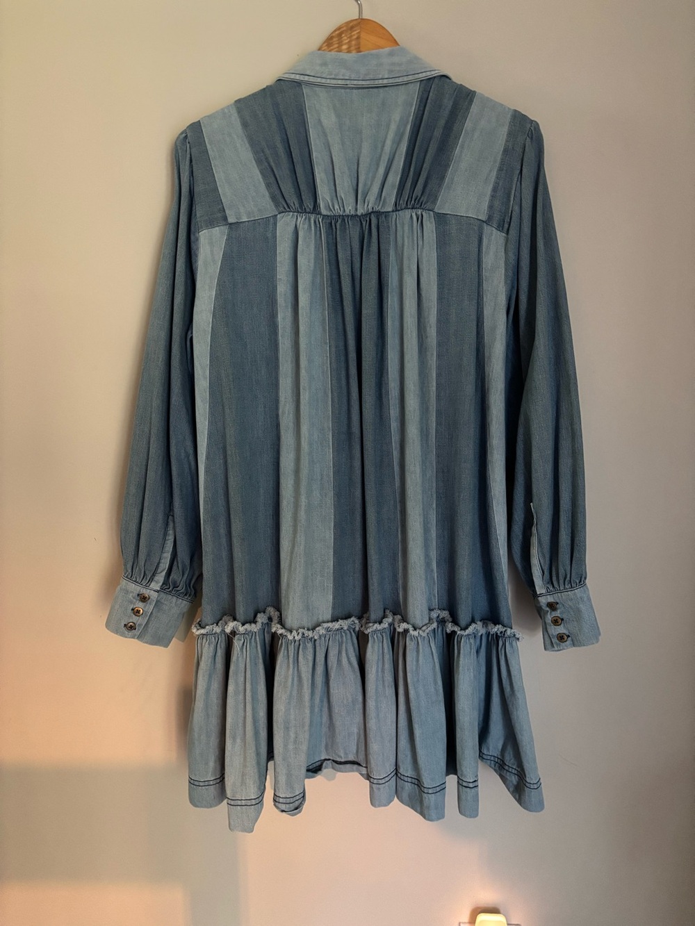 Free People Sunburst Denim Mini Dress - Picture 5 of 6